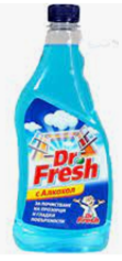 Препарат за прозорци Dr. Fresh с Алкохол – Пълнител за зареждане, 500 мл