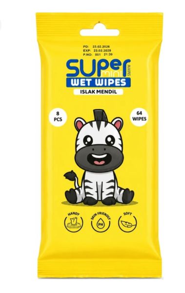 Мини Влажни Кърпички Super Mini Wet Wipes | Комплект 8 бр.
