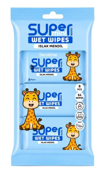 Мини Влажни Кърпички Super Mini Wet Wipes | Комплект 8 бр.