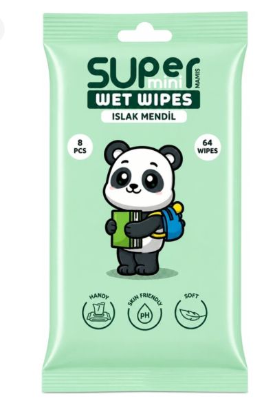 Мини Влажни Кърпички Super Mini Wet Wipes | Комплект 8 бр.